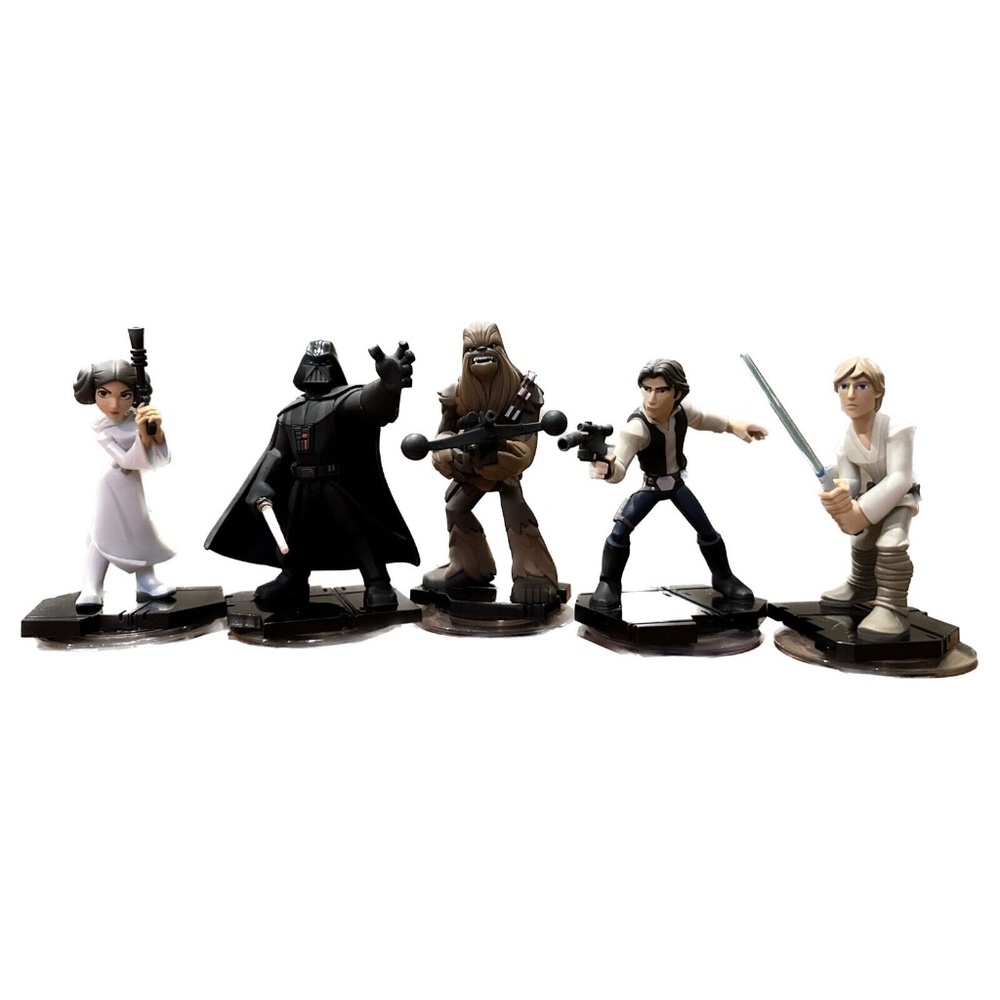 12 Disney Infinity Star Wars Characters!! Han, Darth Vader, Luke, ex. Used Once!